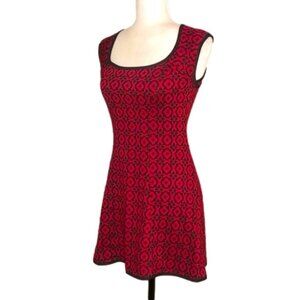 Kollontaï red and black mini dress